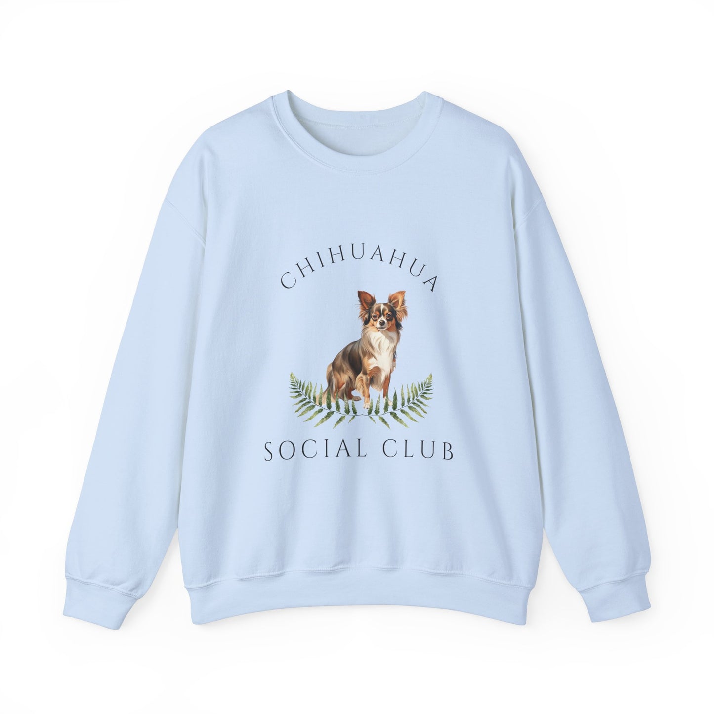 Chihuahua Dog Social Club Unisex Heavy Blend Crewneck Sweatshirt, Chihuahua Dog Mom Gift