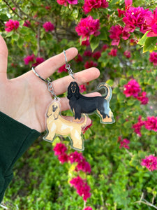 Afghan Hound Dog 2.5in Acrylic Keychain