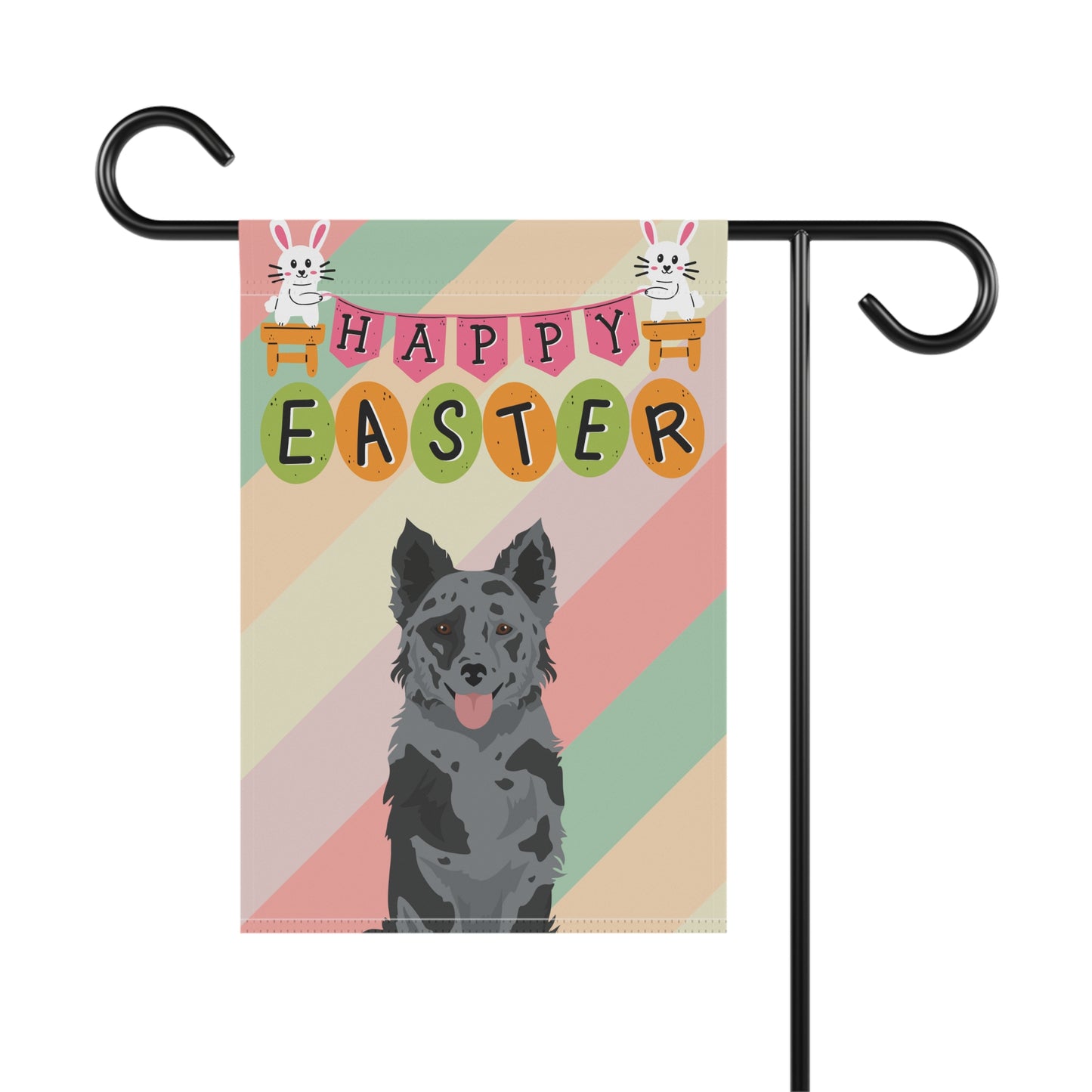 Mudi Dog Easter Garden Flag