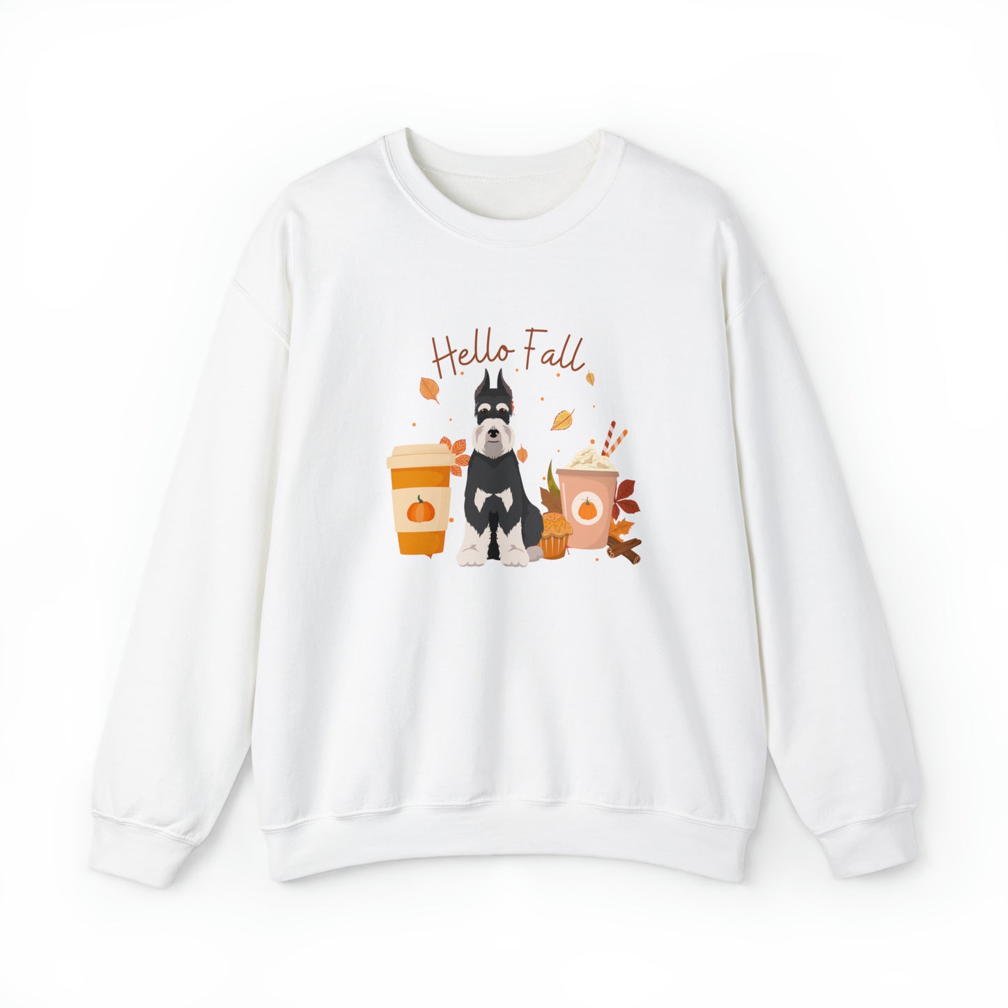 Schnauzer Dog Fall Halloween Unisex Heavy Blend Crewneck Sweatshirt