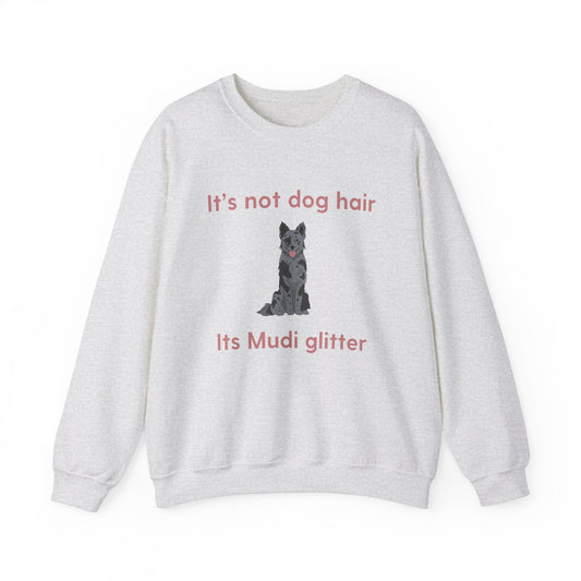 Mudi Dog Glitter Funny Unisex Heavy Blend Crewneck Sweatshirt, Mudi Mom, Mudi Gift, Mudi Lover