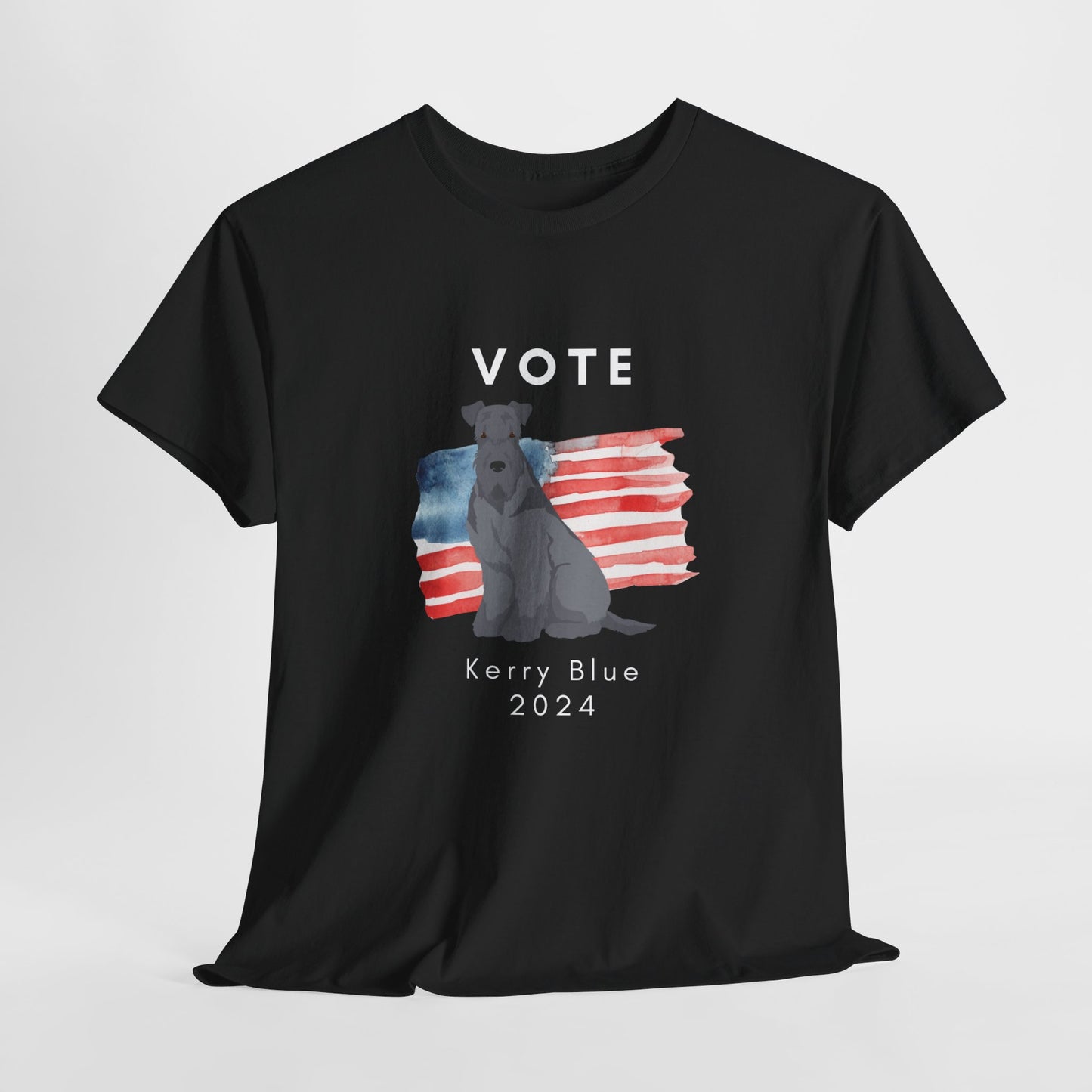 Kerry Blue Terrier Dog Vote 2024, Election Unisex Heavy Cotton Tee, Dog Mom Gift, AKC