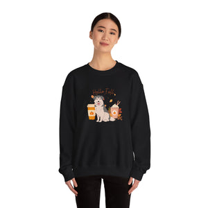 Aidi Dog Fall Unisex Heavy Blend Crewneck Sweatshirt