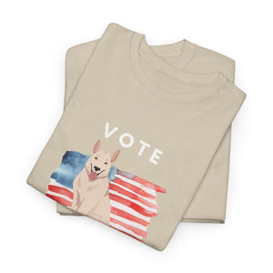 White Swiss Shepherd Dog Vote 2024, Election Unisex Heavy Cotton Tee, Dog Mom Gift, AKC