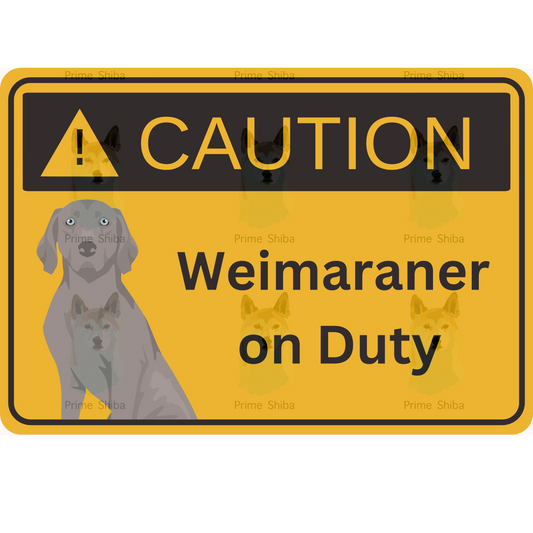 Weimaraner Dog 5in Transparent Caution Sticker