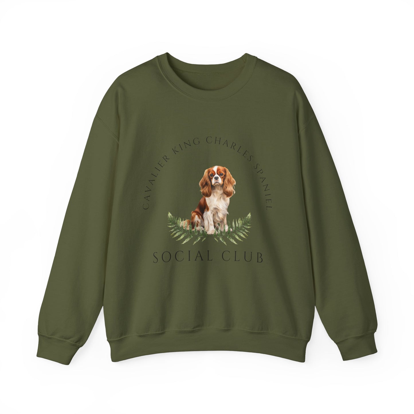 Cavalier King Charles Spaniel Dog Social Club Unisex Heavy Blend Crewneck Sweatshirt, Cavalier Dog Mom Gift