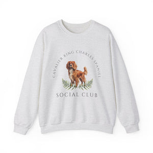 Cavalier King Charles Spaniel Dog Social Club Unisex Heavy Blend Crewneck Sweatshirt, Cavalier Dog Mom Gift