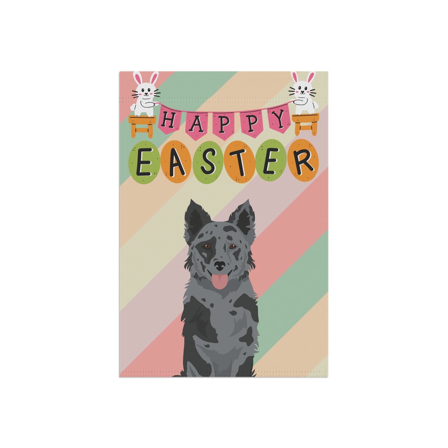 Mudi Dog Easter Garden Flag