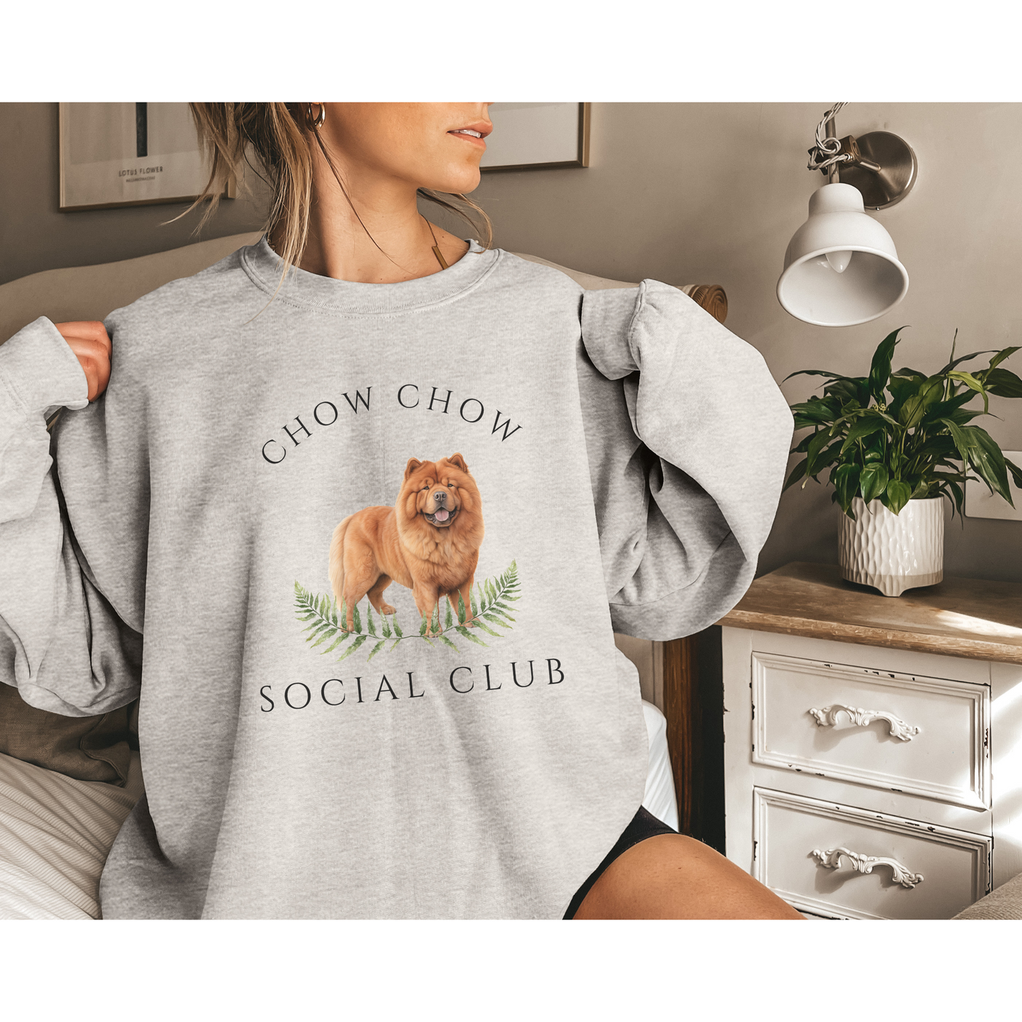 Chow Chow Dog Social Club Unisex Heavy Blend Crewneck Sweatshirt, Chow Dog Mom Gift