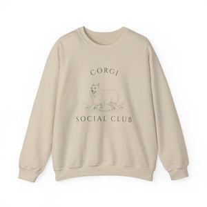 Pembroke Welsh Corgi Dog Social Club Unisex Heavy Blend Crewneck Sweatshirt, Corgi Dog Mom Gift