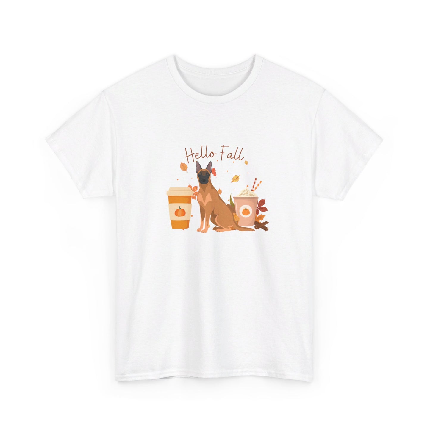 Belgian Malinois Dog Fall Halloween Unisex Heavy Cotton Tee, Dog Mom Gift, AKC