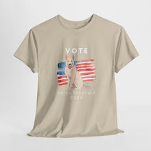 Load image into Gallery viewer, White Swiss Shepherd Dog Vote 2024, Election Unisex Heavy Cotton Tee, Dog Mom Gift, AKC
