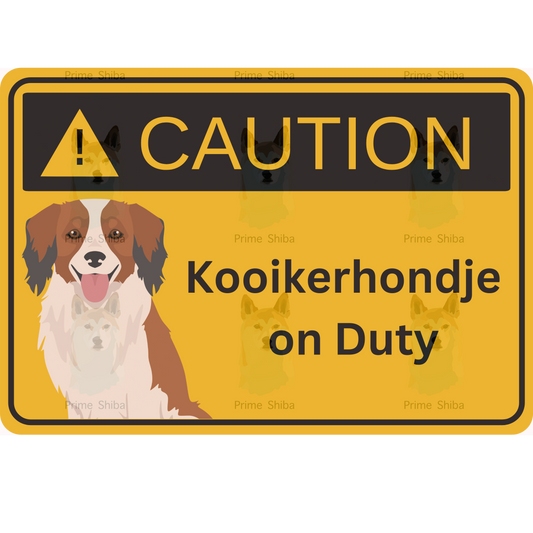 Kooikerhondje Dog 5in Transparent Caution Sticker