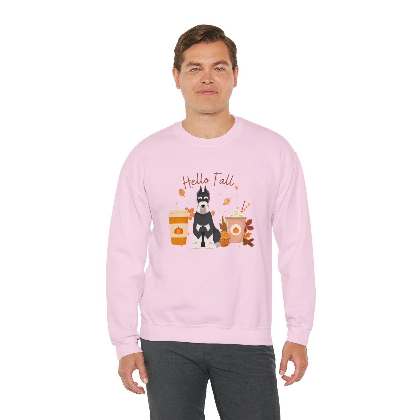 Schnauzer Dog Fall Halloween Unisex Heavy Blend Crewneck Sweatshirt