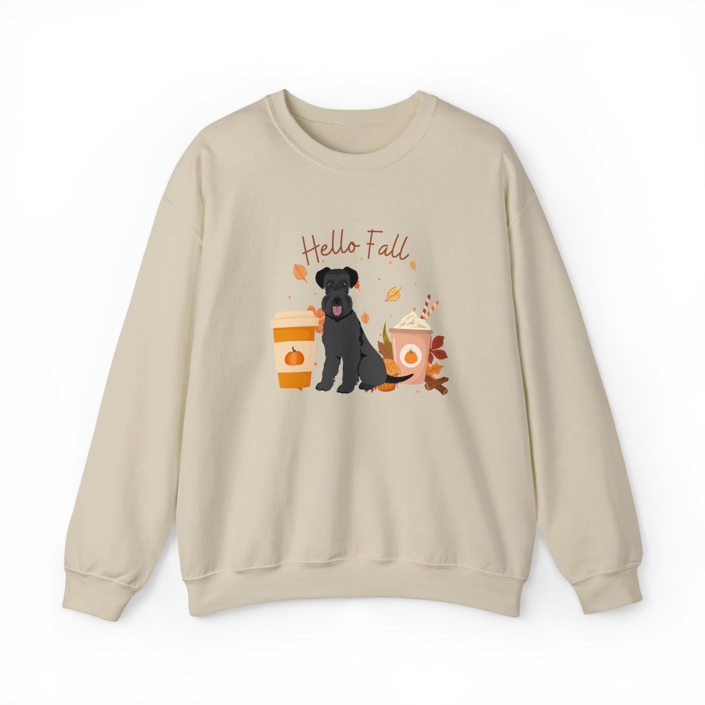 Schnauzer Dog Fall Halloween Unisex Heavy Blend Crewneck Sweatshirt