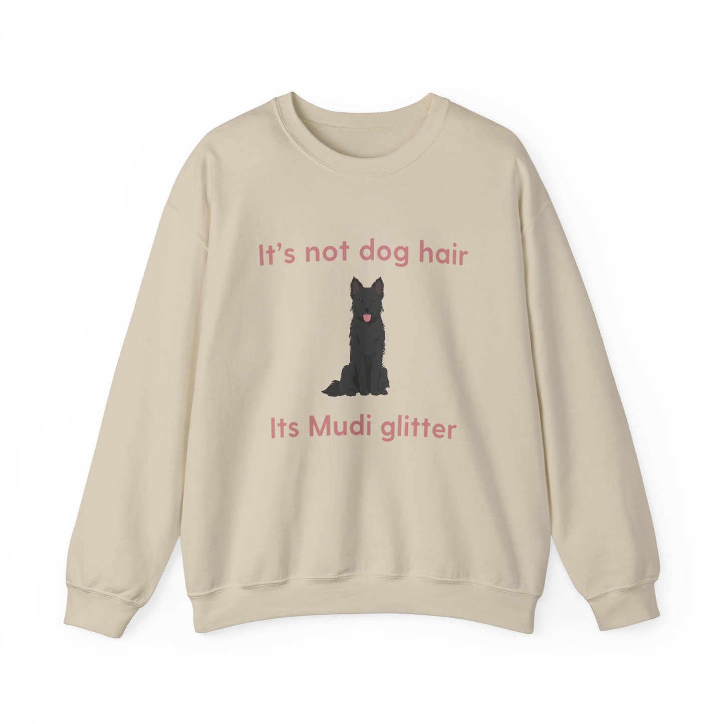 Mudi Dog Glitter Funny Unisex Heavy Blend Crewneck Sweatshirt, Mudi Mom, Mudi Gift, Mudi Lover