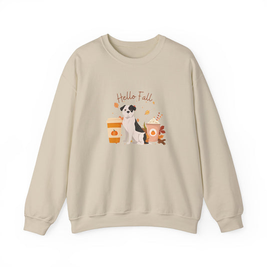 American Bulldog Dog Fall Unisex Heavy Blend Crewneck Sweatshirt