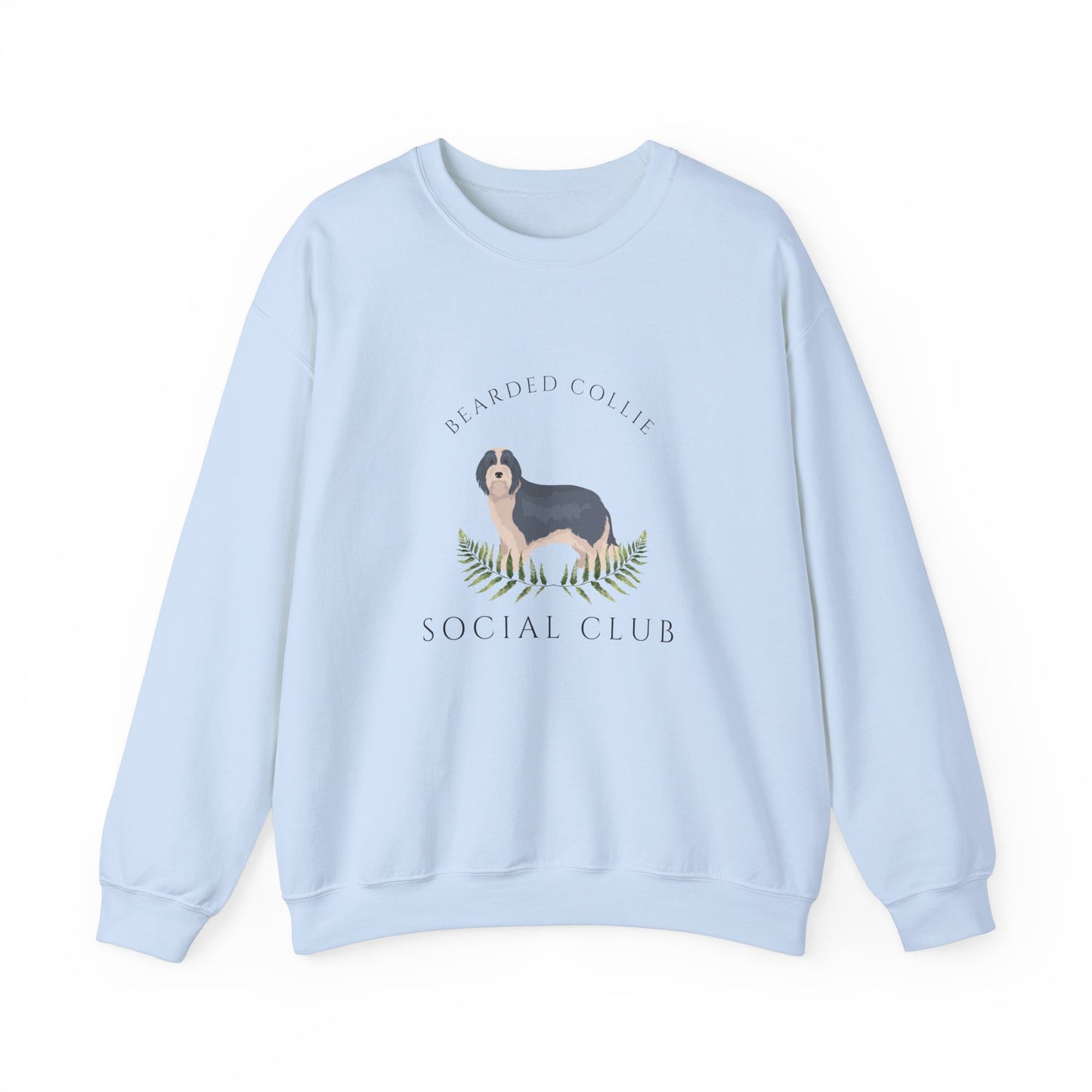 Bearded Collie Dog Social Club Unisex Heavy Blend Crewneck Sweatshirt, Dog Mom Gift