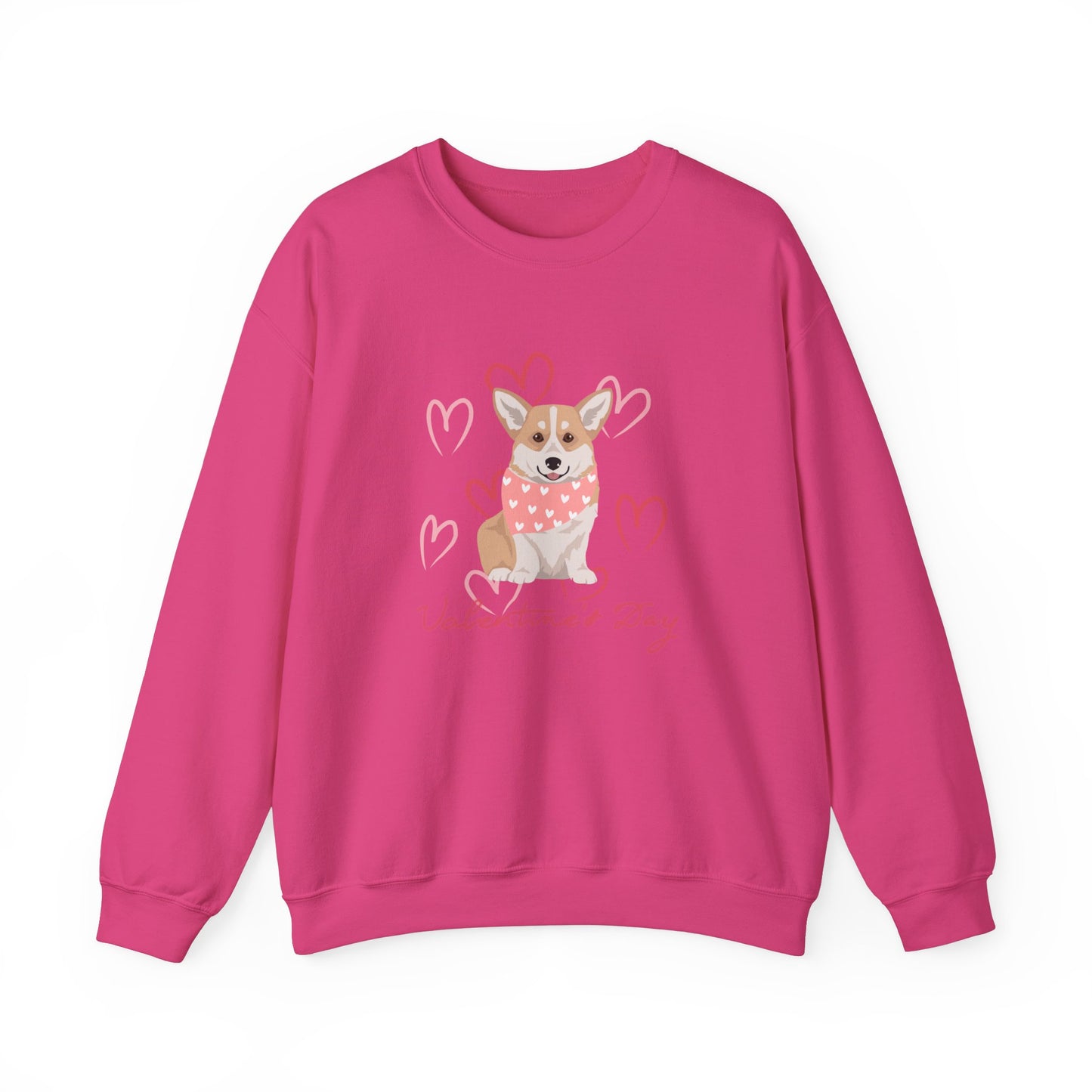 Pembroke Welsh Corgi Dog Valentines Day Unisex Heavy Blend Crewneck Sweatshirt