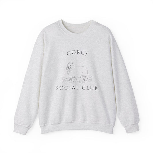 Pembroke Welsh Corgi Dog Social Club Unisex Heavy Blend Crewneck Sweatshirt, Corgi Dog Mom Gift