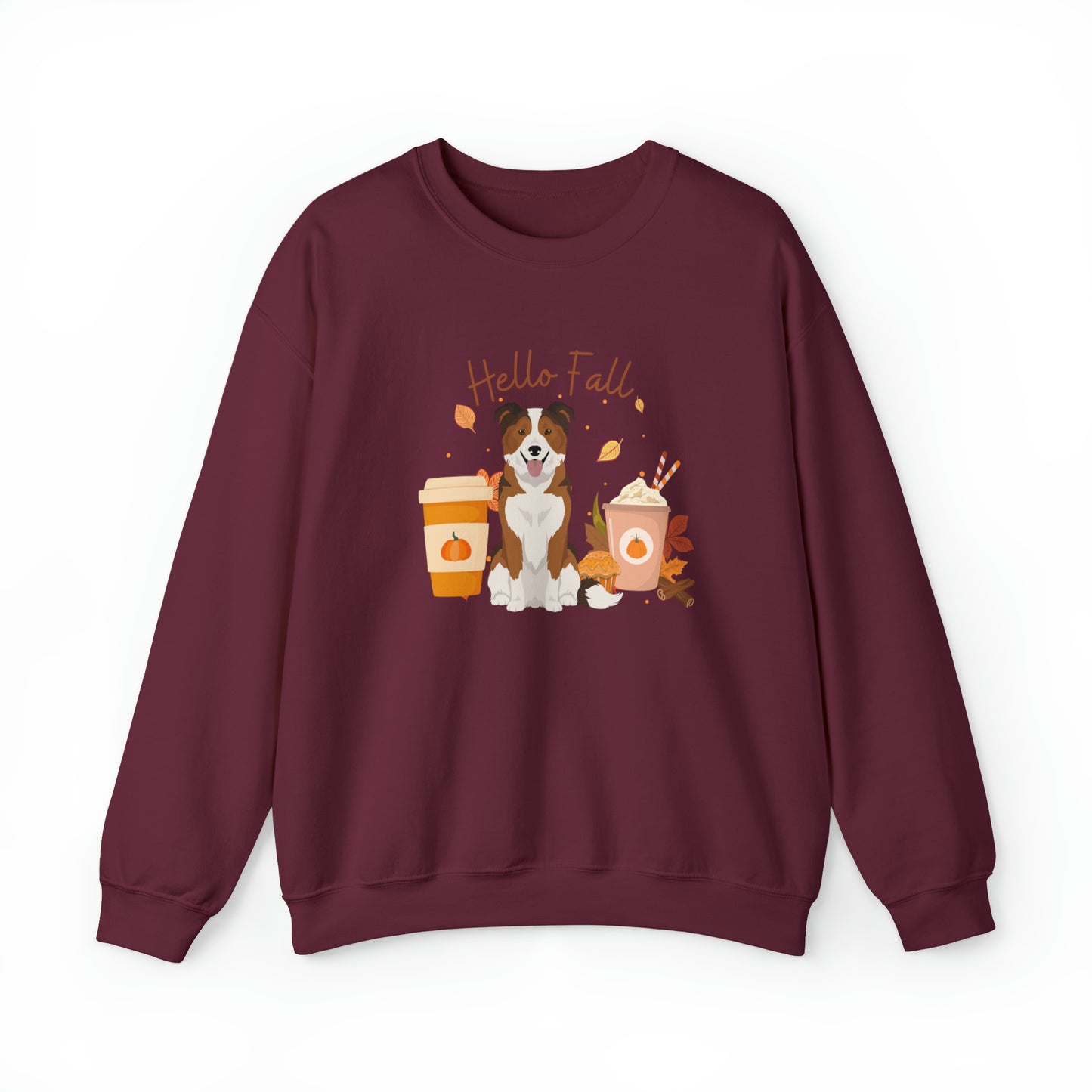 Border Collie Dog Fall Halloween Unisex Heavy Blend Crewneck Sweatshirt