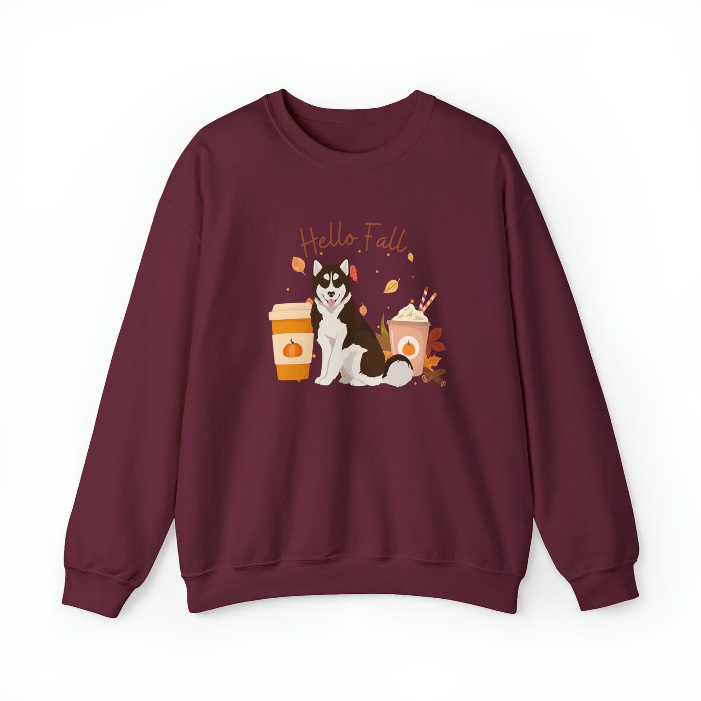 Canadian Inuit Dog Fall Halloween Unisex Heavy Blend Crewneck Sweatshirt