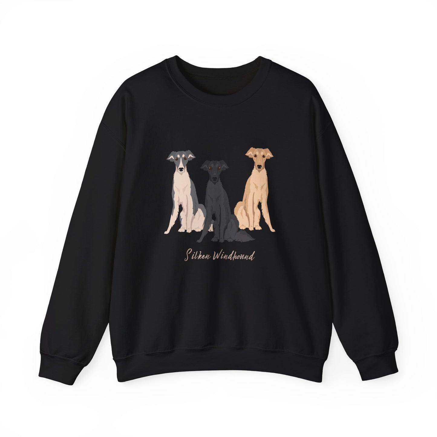 Silken Windhound Dog Unisex Heavy Blend Crewneck Sweatshirt, Silken Mom, Silken Gift, Silken Lover