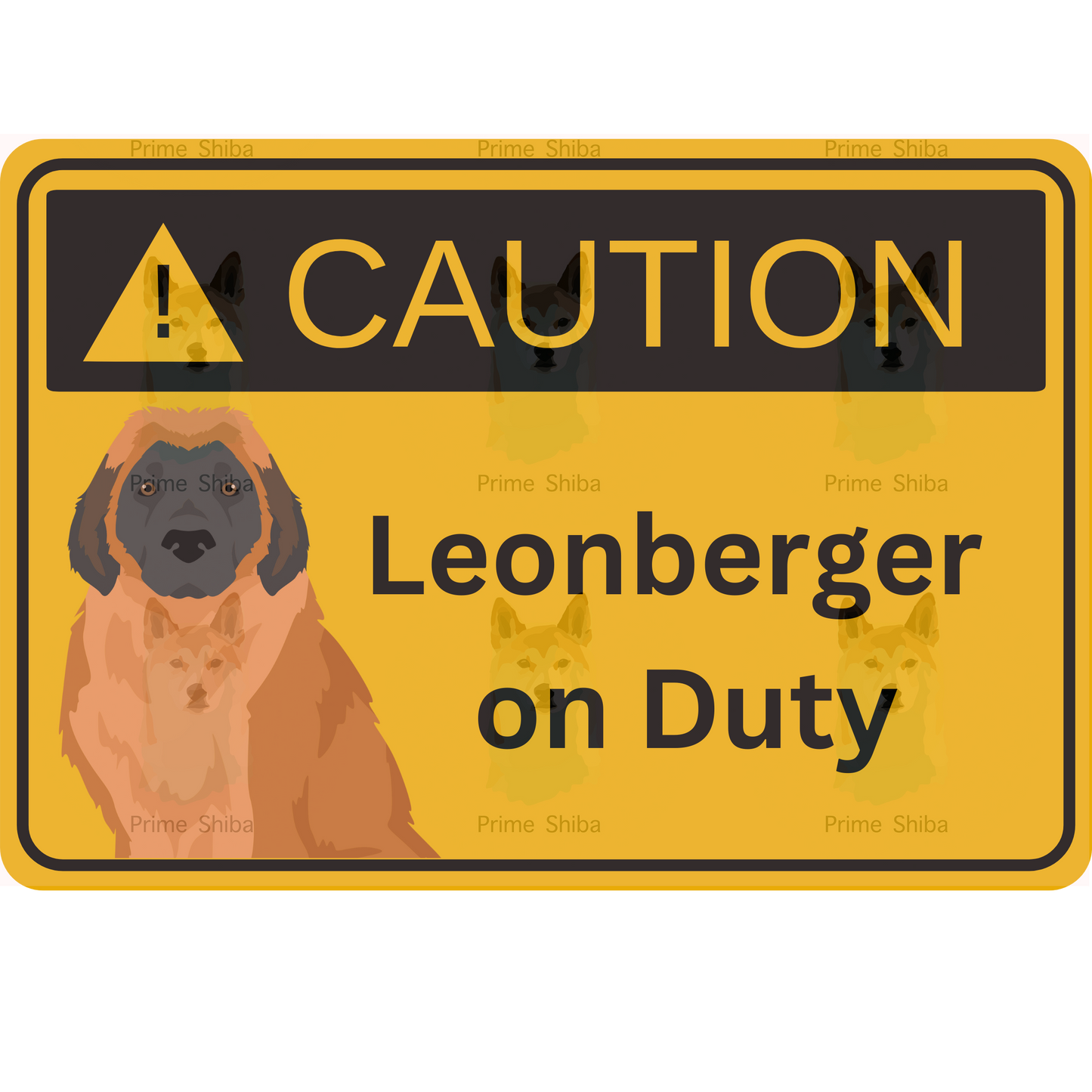 Leonberger Dog 5in Transparent Caution Sticker