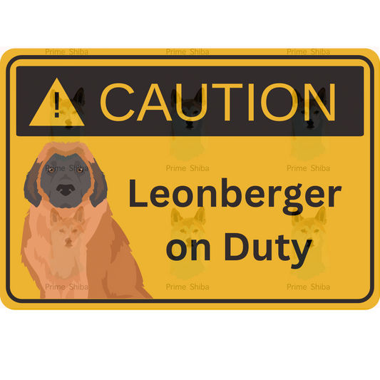 Leonberger Dog 5in Transparent Caution Sticker