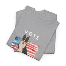 Load image into Gallery viewer, Welsh Sheepdog Dog Vote 2024, Election Unisex Heavy Cotton Tee, Dog Mom Gift, AKC
