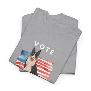 Welsh Sheepdog Dog Vote 2024, Election Unisex Heavy Cotton Tee, Dog Mom Gift, AKC