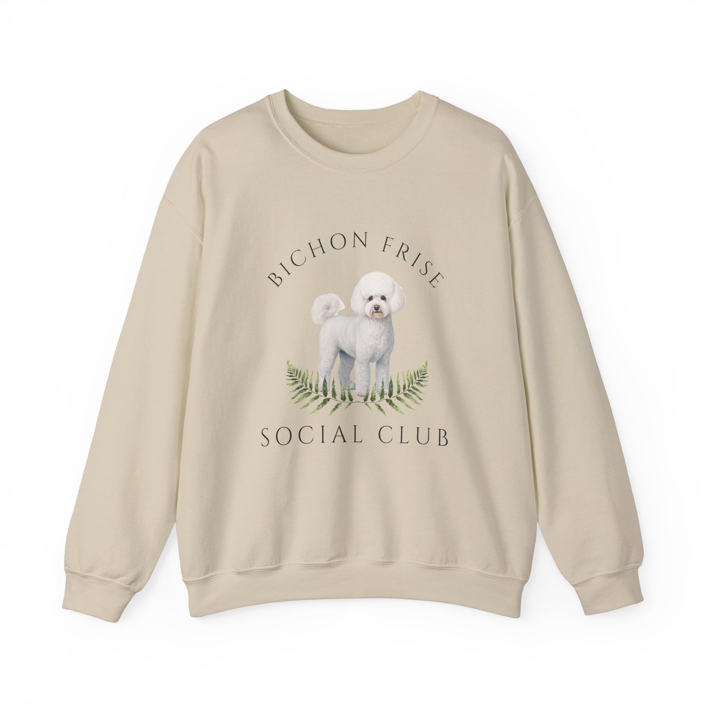 Bichon Frise Dog Social Club Unisex Heavy Blend Crewneck Sweatshirt, Bichon Dog Mom Gift