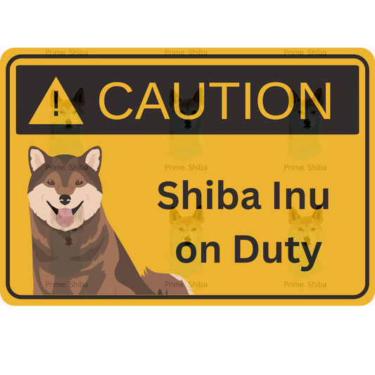 Shiba Inu Dog 5in Transparent Caution Sticker