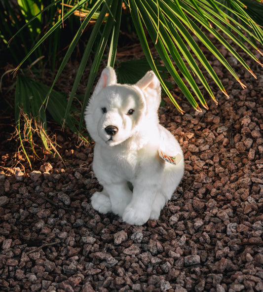 Uni Toys White German Shepherd Dog Plush 25cm