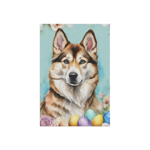 Shepsky (German Shepherd, Husky mix) Dog Easter Garden Flag