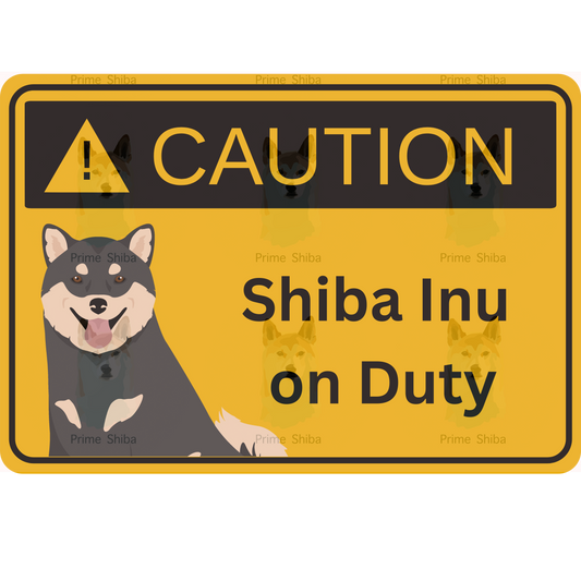 Shiba Inu Dog 5in Transparent Caution Sticker