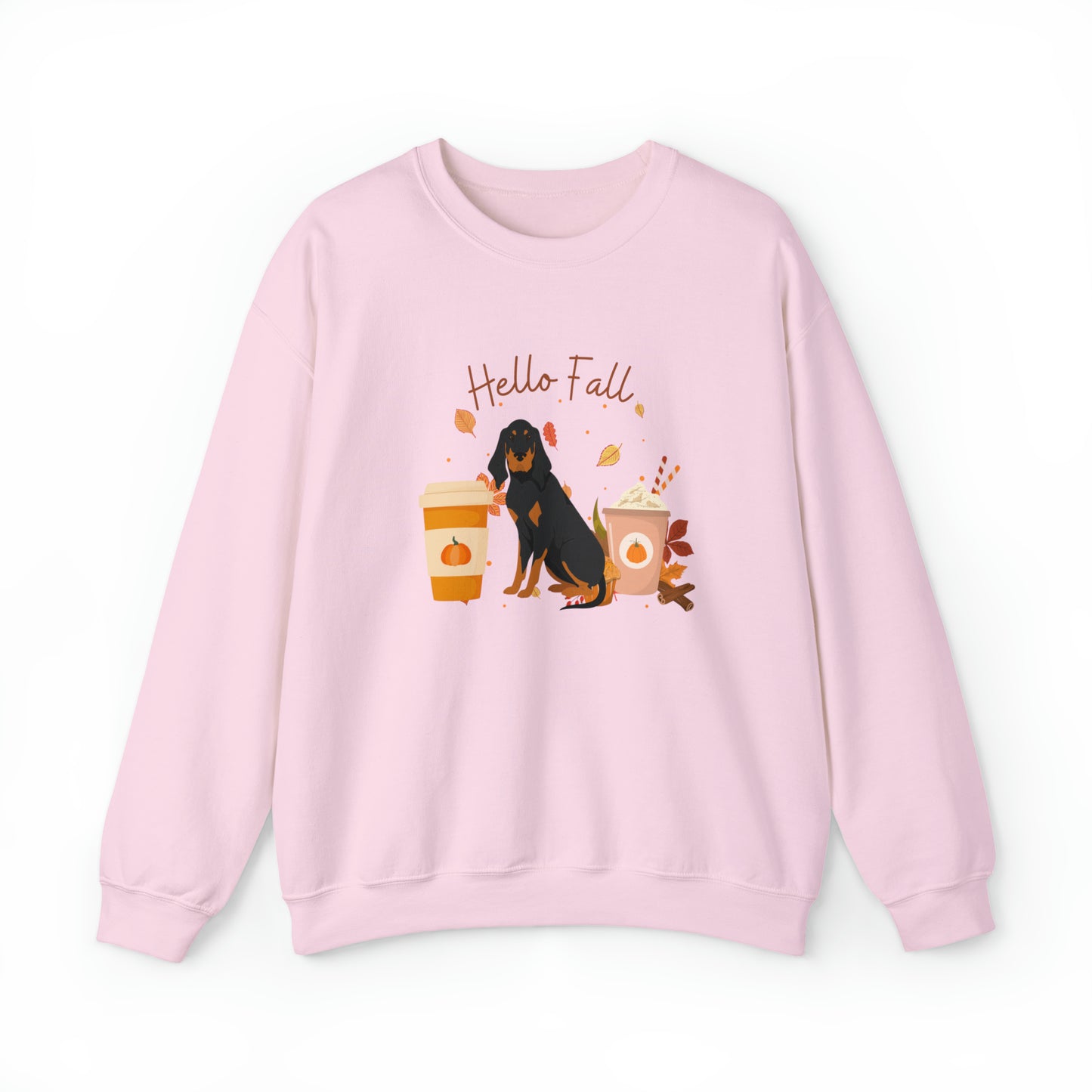 Black And Tan Coonhound Dog Fall Halloween Unisex Heavy Blend Crewneck Sweatshirt