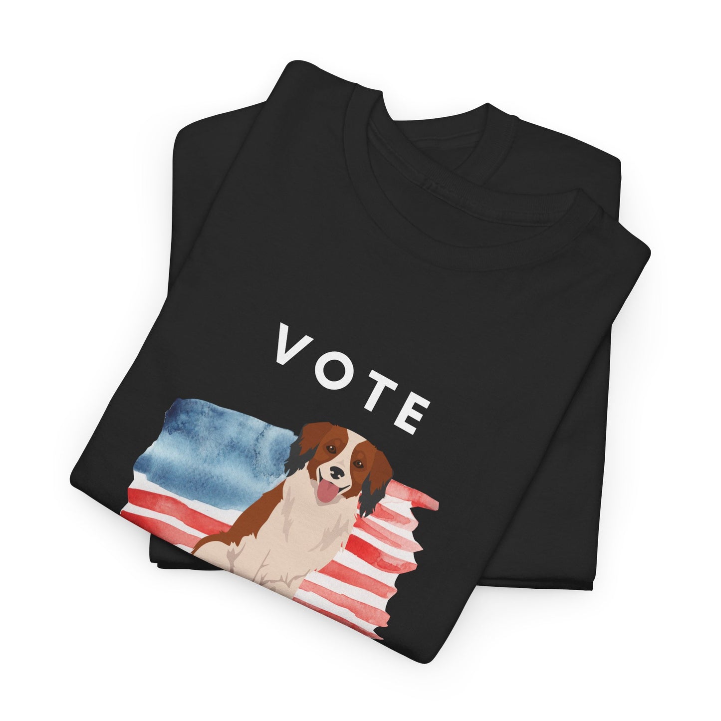 Kooikerhondje Dog Vote 2024, Election Unisex Heavy Cotton Tee, Dog Mom Gift, AKC