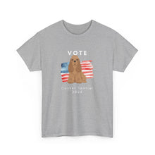 Load image into Gallery viewer, Cocker Spaniel Dog Vote 2024, Election Unisex Heavy Cotton Tee, Dog Mom Gift, AKC
