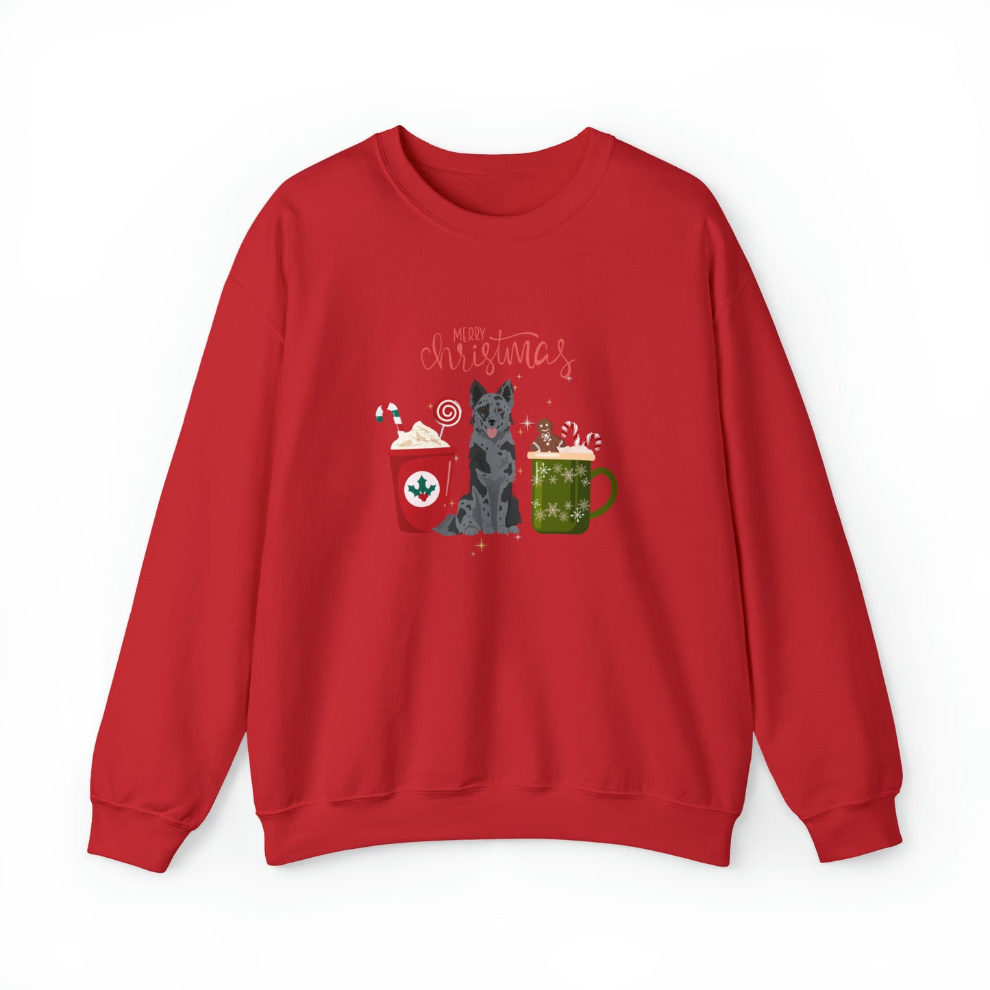 Mudi Dog Christmas Unisex Heavy Blend Crewneck Sweatshirt