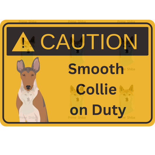 Smooth Collie Dog 5in Transparent Caution Sticker