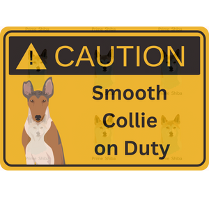 Smooth Collie Dog 5in Transparent Caution Sticker