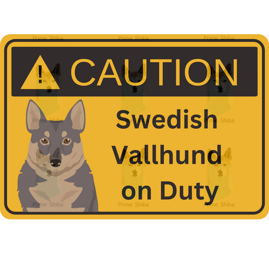 Swedish Vallhund Dog 5in Transparent Caution Sticker