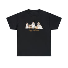 Load image into Gallery viewer, Shetland Sheepdog Dog Halloween Unisex Heavy Cotton Tee
