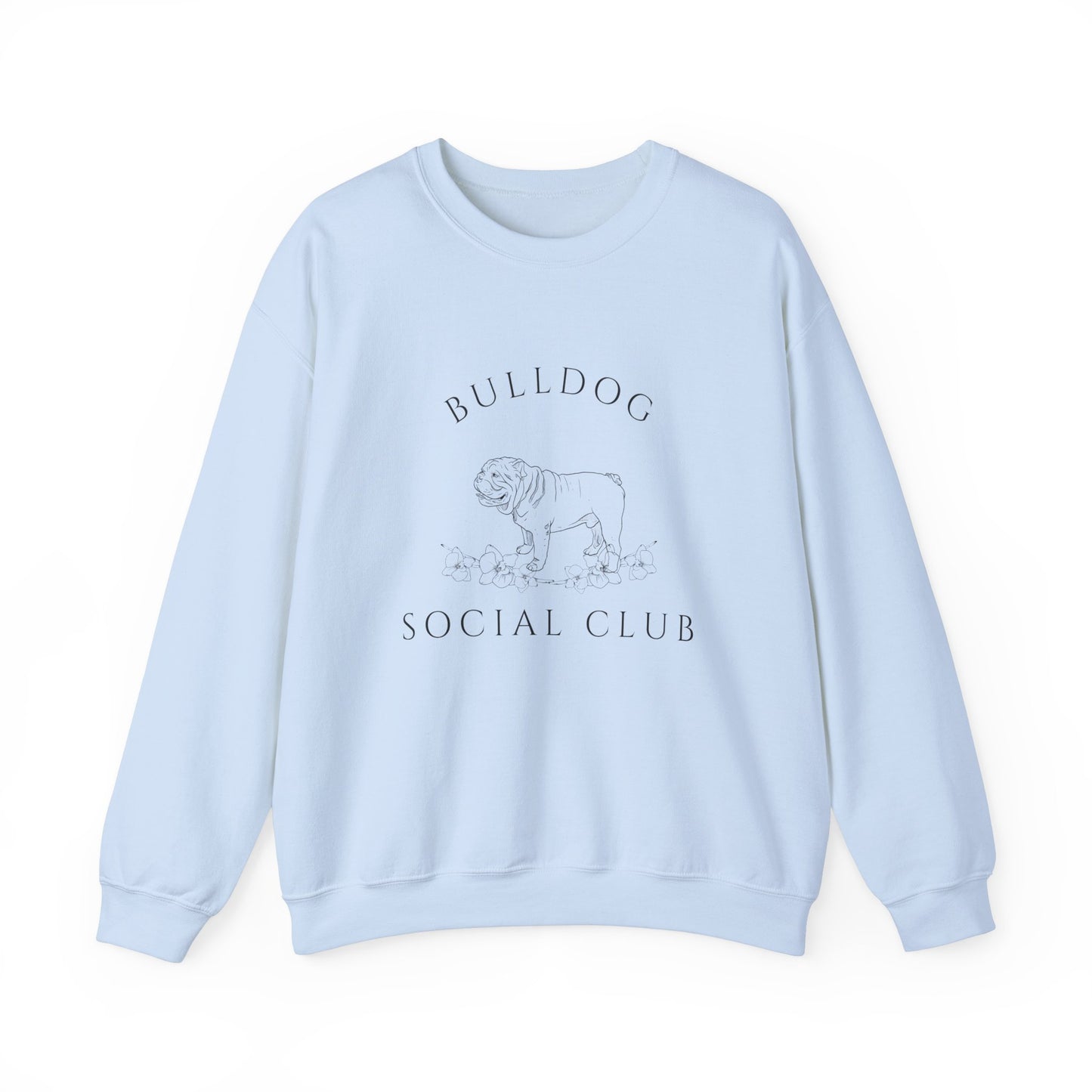 Bulldog Dog Social Club Unisex Heavy Blend Crewneck Sweatshirt, Bulldog Dog Mom Gift