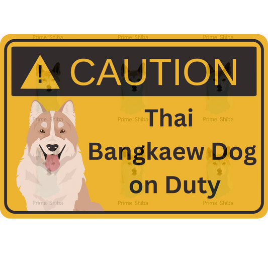 Thai Bangkaew Dog 5in Transparent Caution Sticker