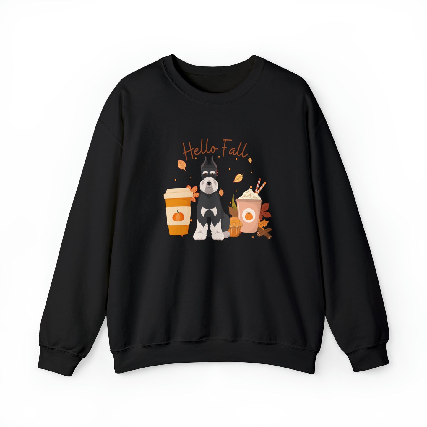 Schnauzer Dog Fall Halloween Unisex Heavy Blend Crewneck Sweatshirt