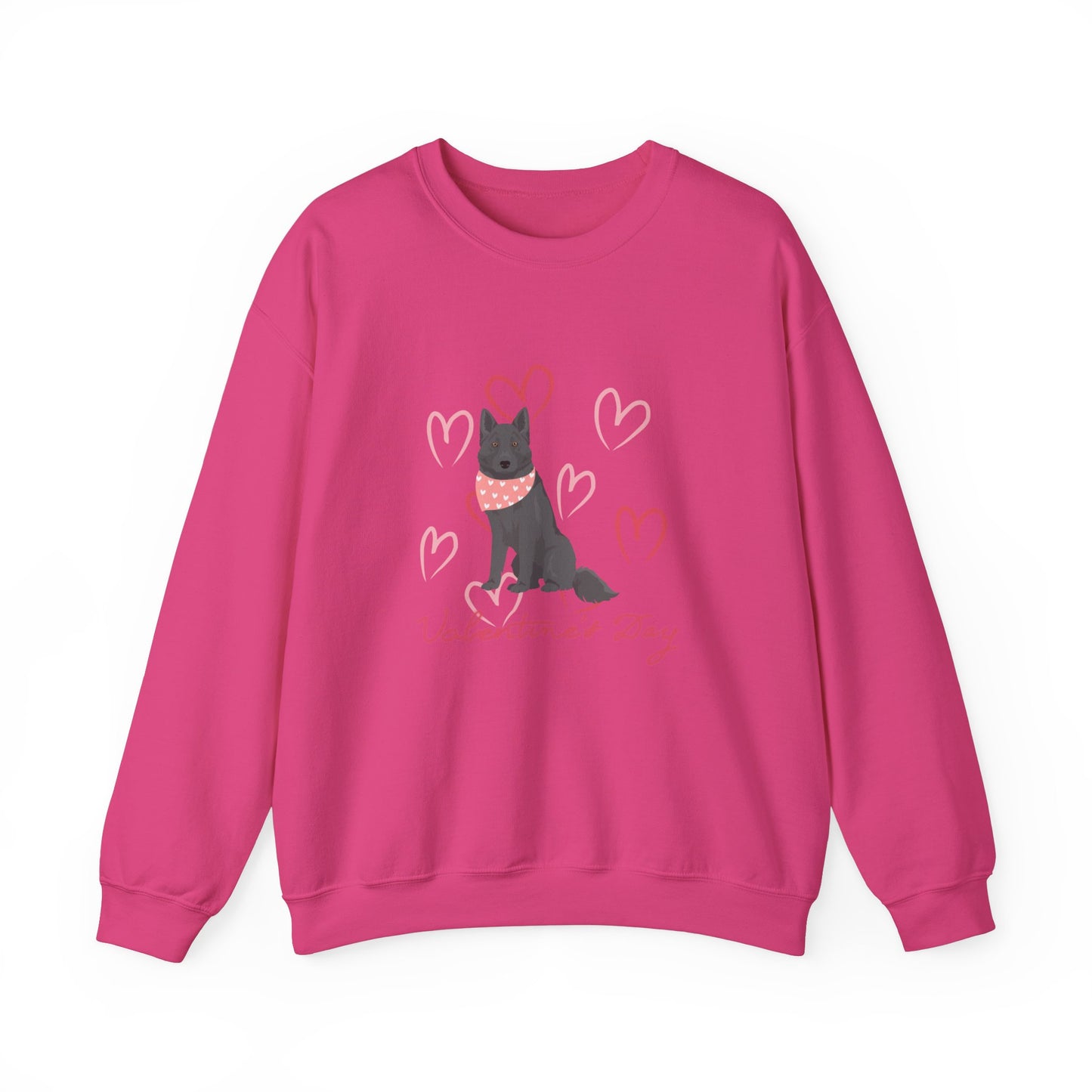 Blue Bay Shepherd Dog Valentines Day Unisex Heavy Blend Crewneck Sweatshirt