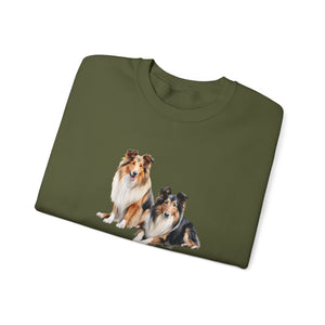 Copy of Rough Collie Dog we heard you pun Unisex Heavy Blend Crewneck Sweatshirt, Dog Mom Gift