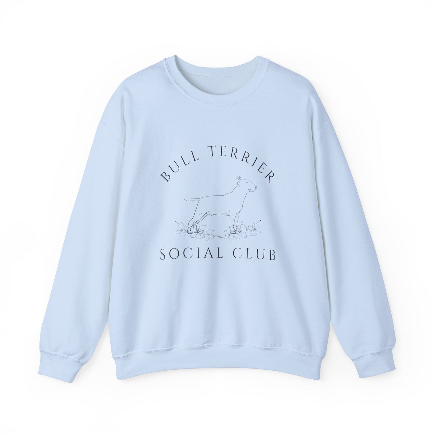 Bull Terrier Dog Social Club Unisex Heavy Blend Crewneck Sweatshirt, Terrier Dog Mom Gift